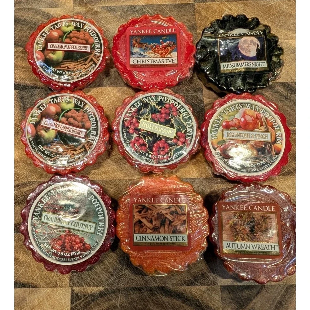 Yankee Candle Tarts Warm Scents Set of 9 Mixed New Vintage Many Discontinued